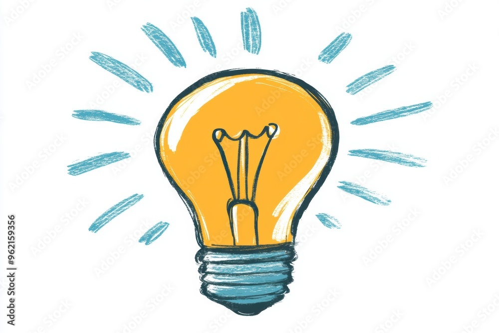 Hand-drawn creative light bulb sketch concept Hand-drawn creative light bulb sketch concept