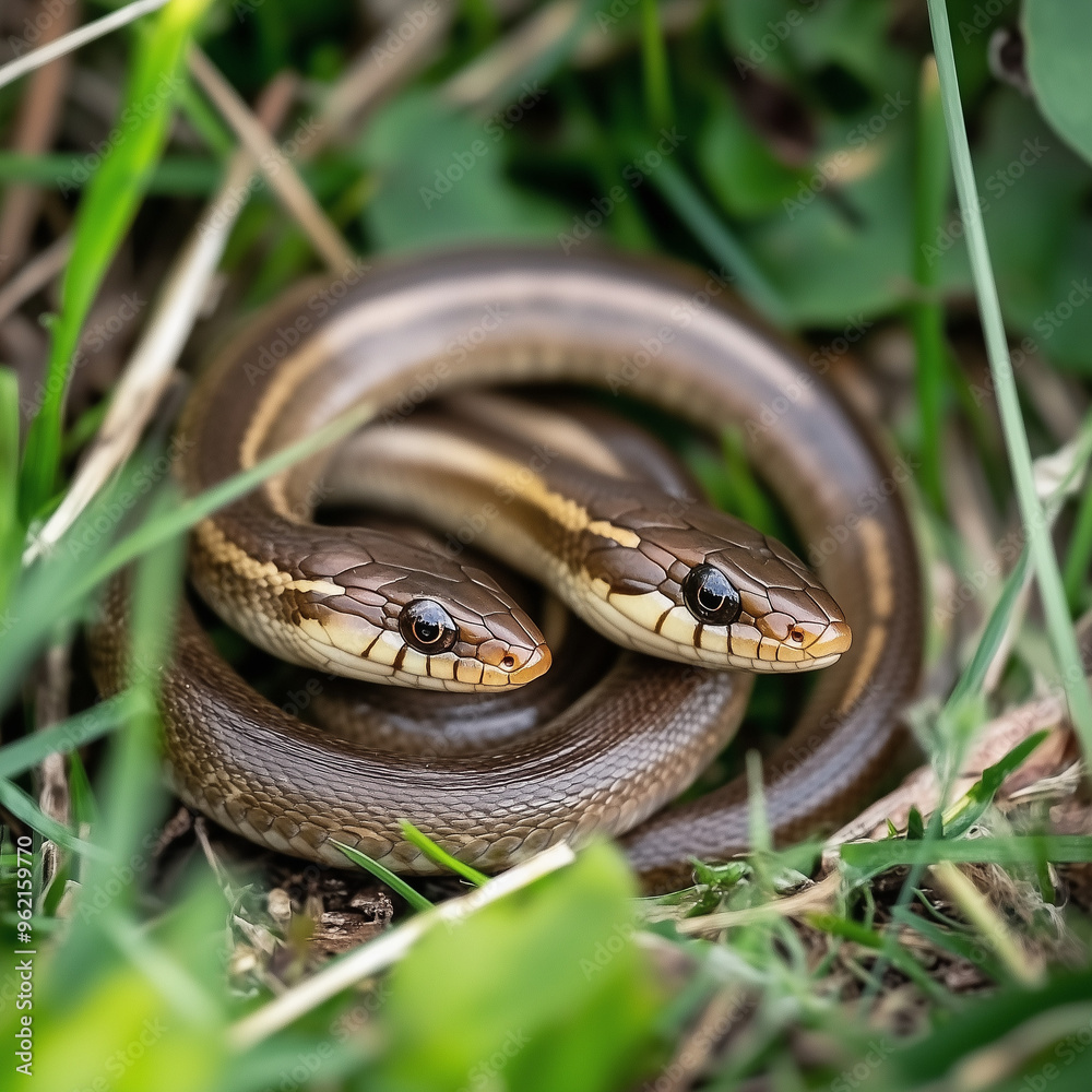 european slowworm hiding in the grass european slowworm hiding in the grass