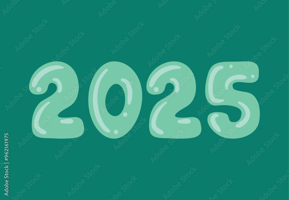 2024 Happy New Year Typography Design Cyan Abstract Vector Illustration 2024 Happy New Year Typography Design Cyan Abstract Vector Illustration