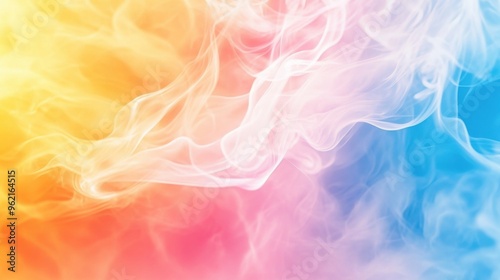 Abstract colorful smoke swirl background, Ai Generation