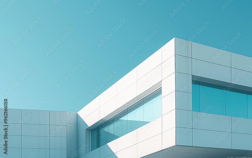 Minimalist Architecture Against a Blue Sky Minimalist Architecture Against a Blue Sky