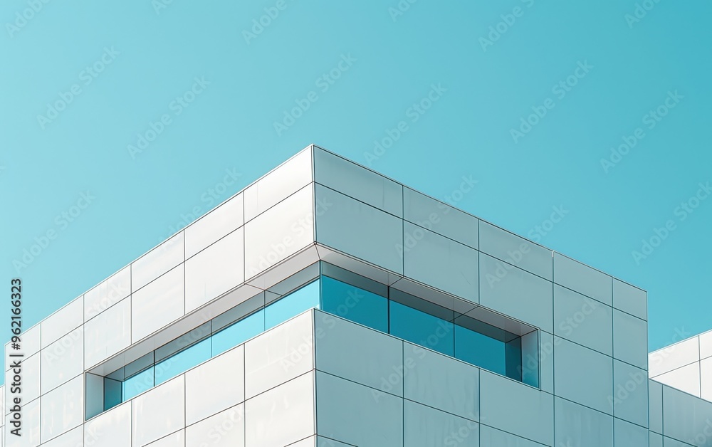 Obraz premium Modern Architecture with a Blue Sky