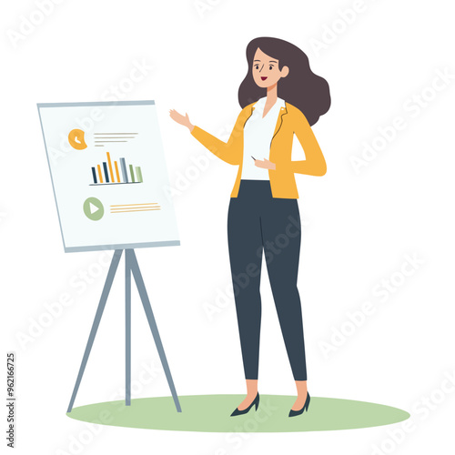 Business woman giving presentation