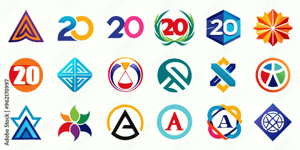 vector illustration of a set of abstract symbols vector illustration of a set of abstract symbols