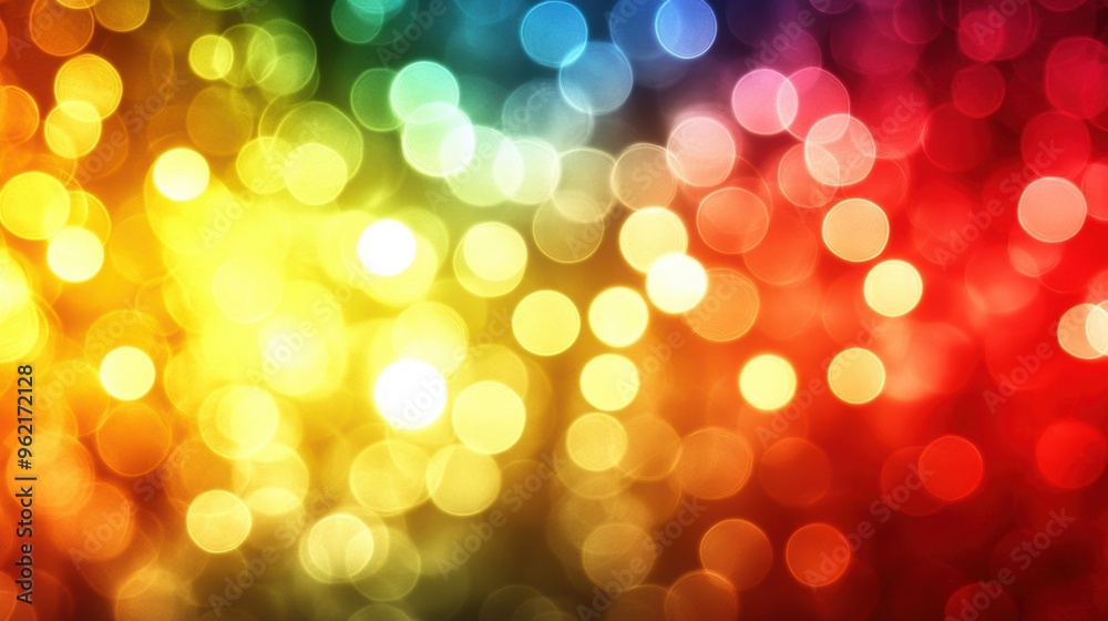 Vibrant rainbow bokeh background with colorful light spots Vibrant rainbow bokeh background with colorful light spots