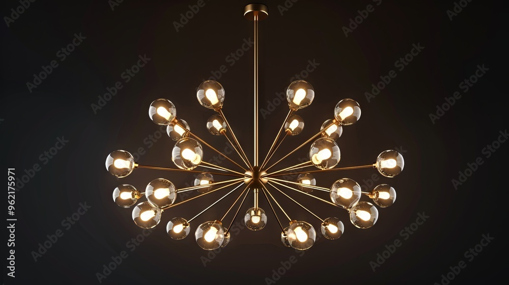 Obraz premium modern chandelier, isolated against a background