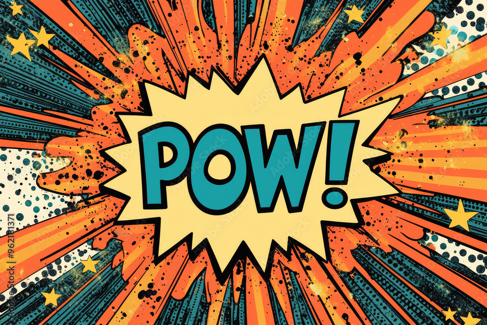 POW! A Comic Book Explosion with Vibrant Colors and Dynamic Lines! POW! A Comic Book Explosion with Vibrant Colors and Dynamic Lines!
