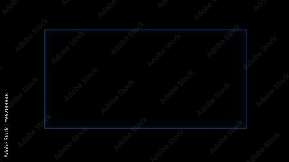 Neon rectangle blinking animation. abstract glowing geometric rectangle blinking looping on black background. Neon rectangle blinking animation. abstract glowing geometric rectangle blinking looping on black background.