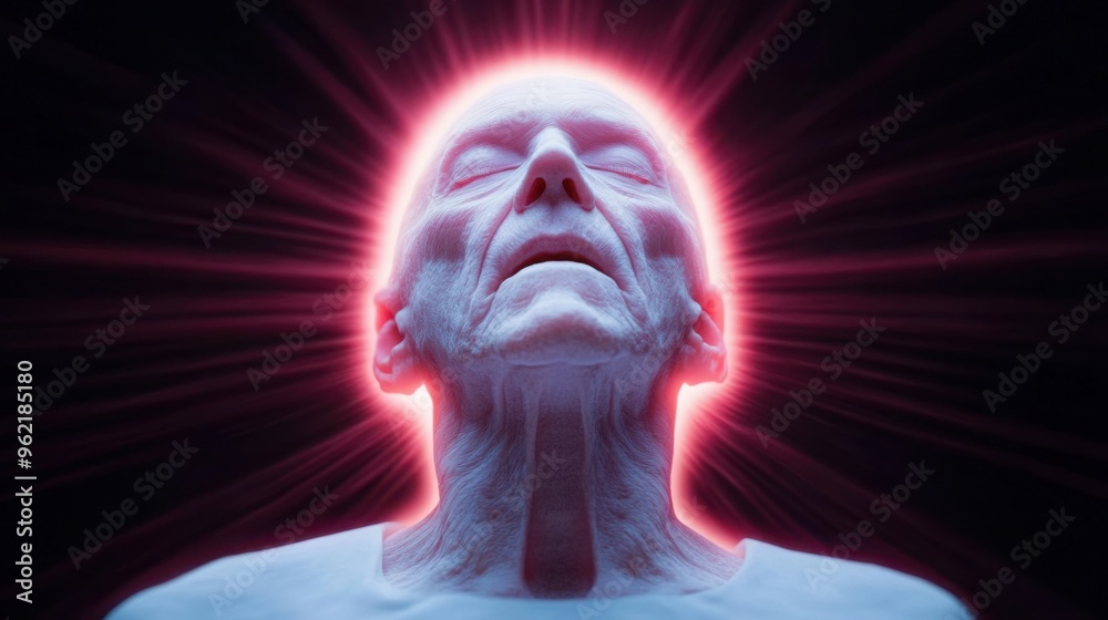 A radiant elderly figure surrounded by a futuristic aura, glowing with the power of life-extending vitamins, epitome of health and longevity A radiant elderly figure surrounded by a futuristic aura, glowing with the power of life-extending vitamins, epitome of health and longevity