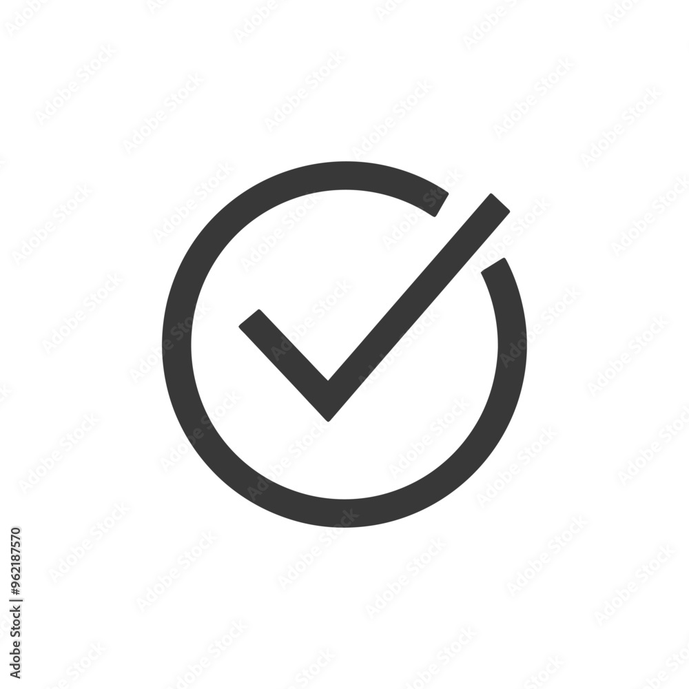 Black check mark inside a circle icon Black check mark inside a circle icon