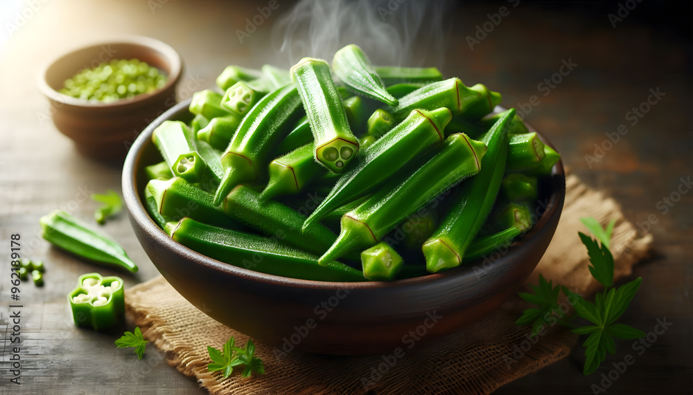 okra in a bowl