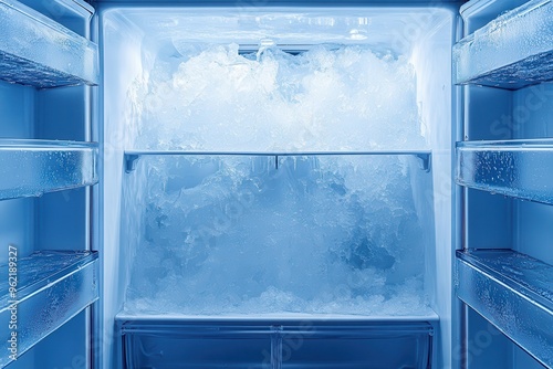 Defrost freezer to remove ice buildup