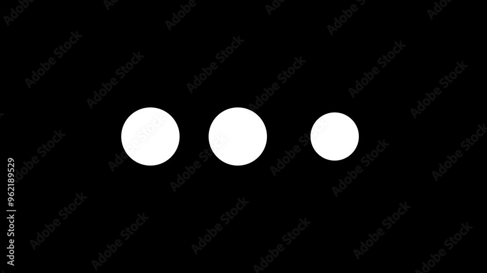 3 dots waiting loading animation. upcoming animation on white background. 3 dots waiting loading animation. upcoming animation on white background.