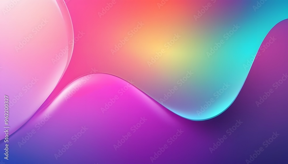 Obraz premium Freeform gradient glass background, inflate 3d gradient fluid freeform holographic, futuristic background template