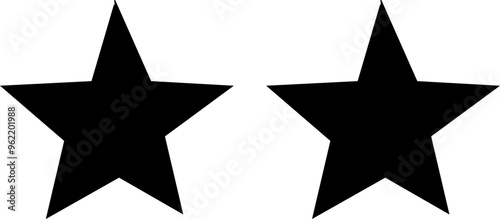 Five star rating, black silhouette of stars on a transparent background. Vector drawing of a fi