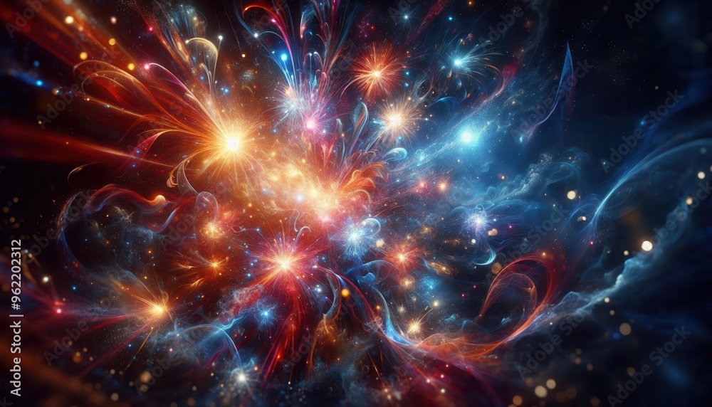 Fototapeta premium colorful fireworks explosion in the sky