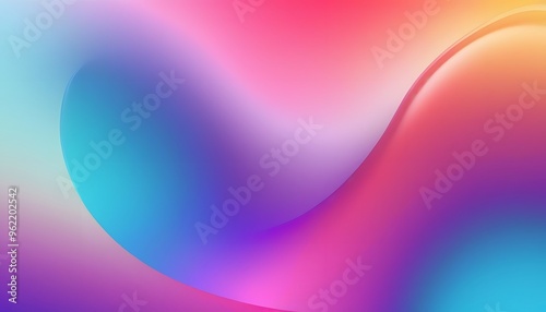 Freeform gradient glass background, inflate 3d gradient fluid freeform holographic, futuristic background template