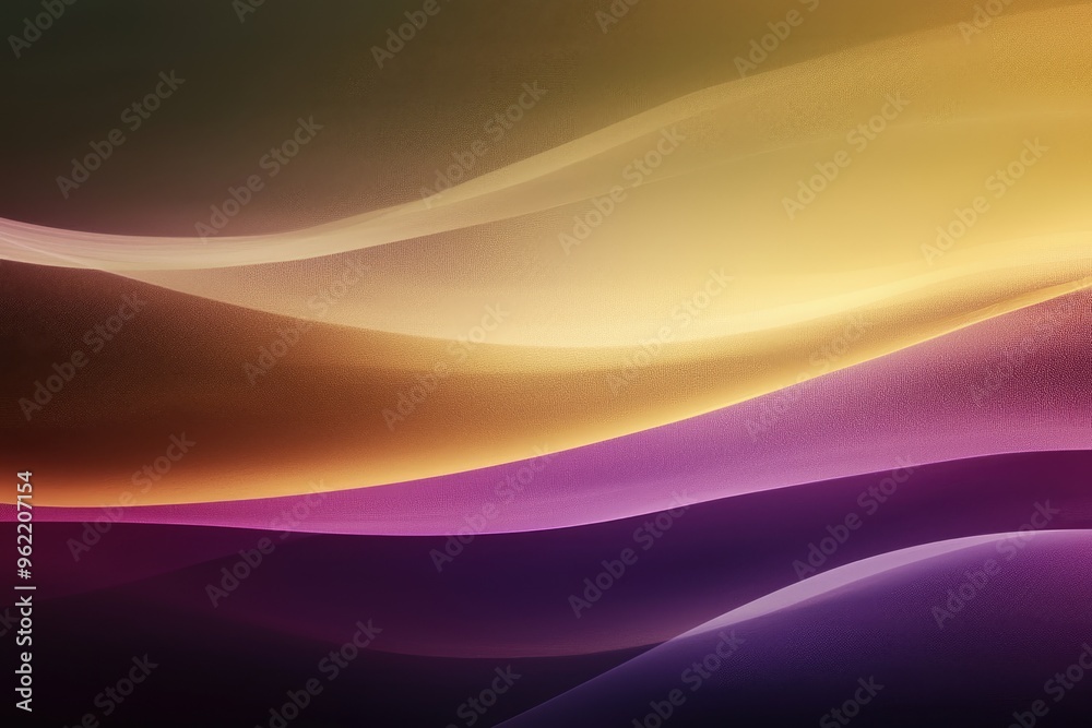 Fototapeta premium Abstract background with flowing purple and gold waves