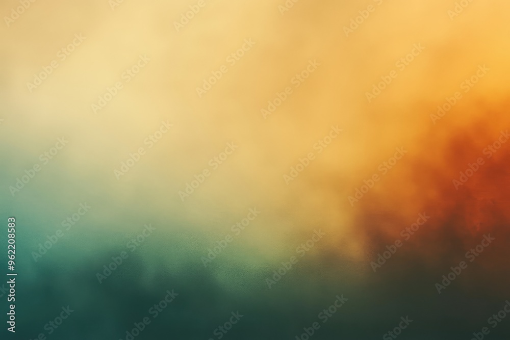 Naklejka premium Abstract Gradient Background with Blurry Orange and Teal Colors