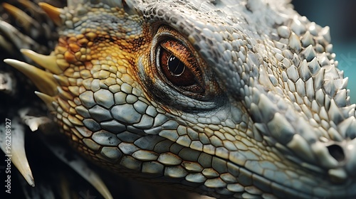 A close-up photograph highlighting the intricate scales and patterns on a reptile, rendered in high-definition