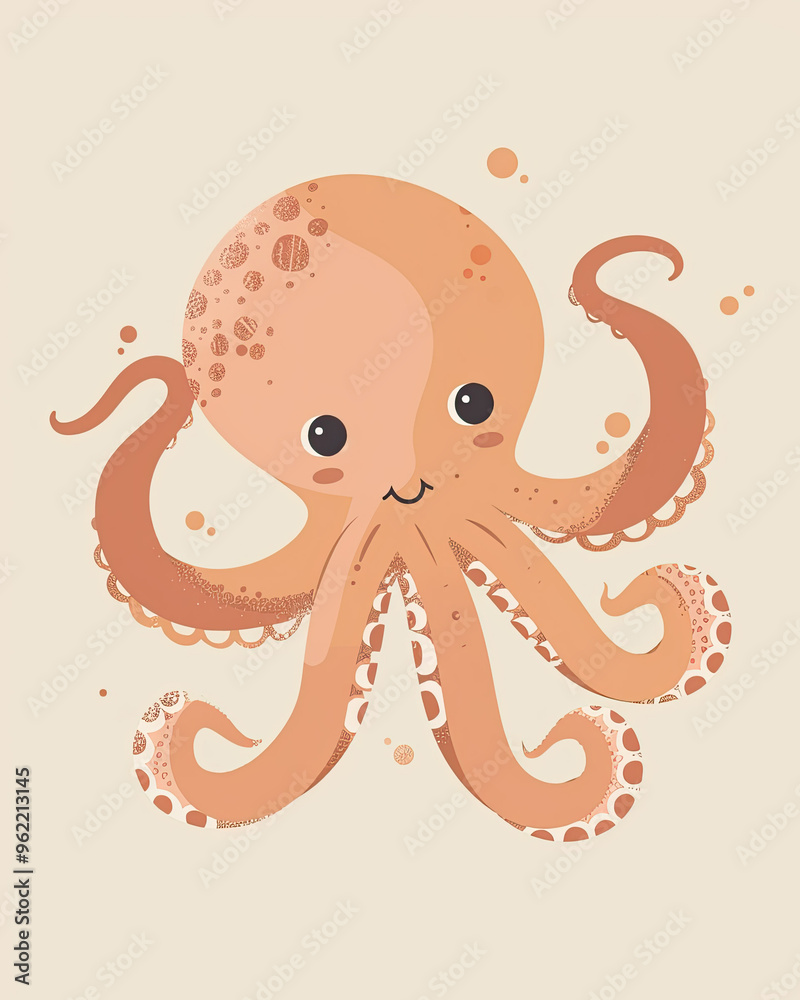 Beautiful Wallpaper with a Octopus Design, Ideal Marine Animal Poster or Graphic Resource for Creative Project, Ai Generative Beautiful Wallpaper with a Octopus Design, Ideal Marine Animal Poster or Graphic Resource for Creative Project, Ai Generative