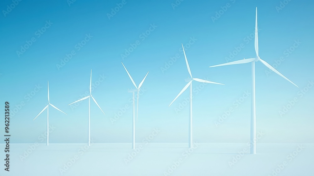 Wind turbine against a delicate cloud backdrop with ample space for personalized text, emphasizing renewable energy and serene landscapes. Wind turbine against a delicate cloud backdrop with ample space for personalized text, emphasizing renewable energy and serene landscapes.