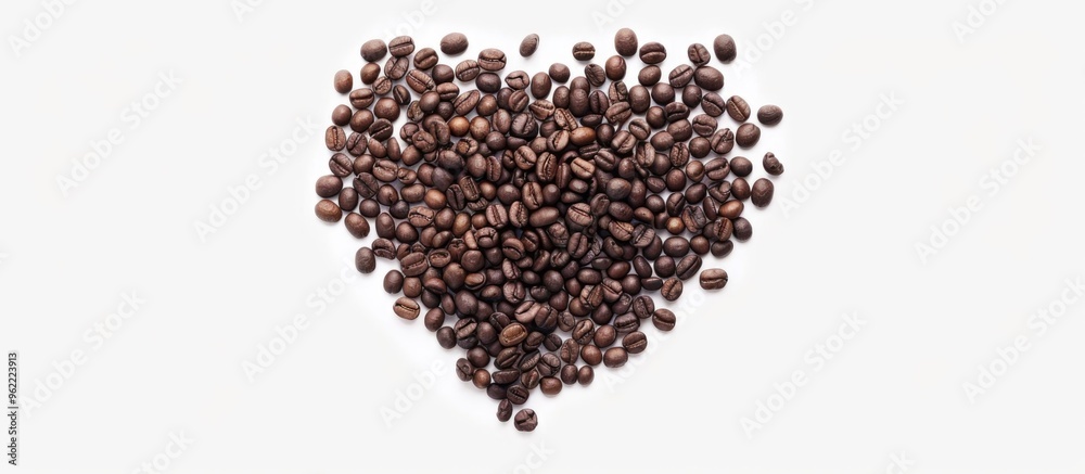 Heart Symbol Made Of Coffee Beans Heart Symbol Made Of Coffee Beans