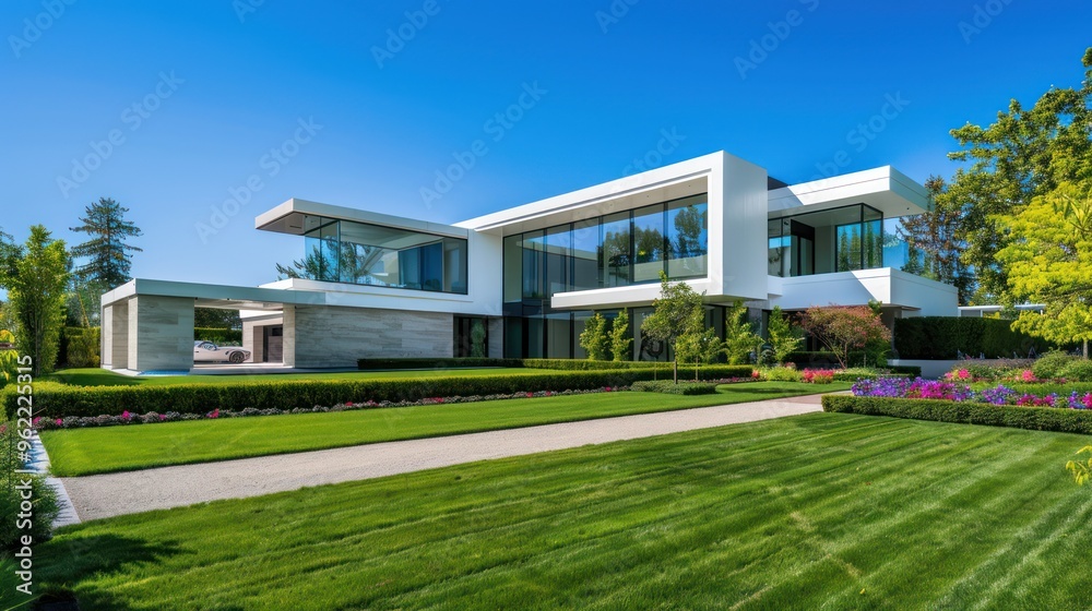 Modern House with a Lawn Modern House with a Lawn