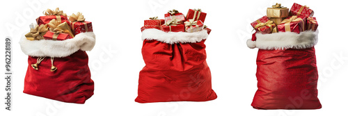 Wallpaper Mural set of A Santa Claus bag filled with presents on a transparent background Torontodigital.ca