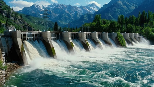 Hydroelectric Dam in the Mountains