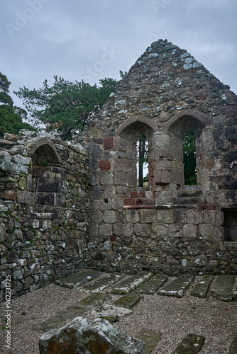 Inside St Blane's Church, Isle of Bute, Scotland photo