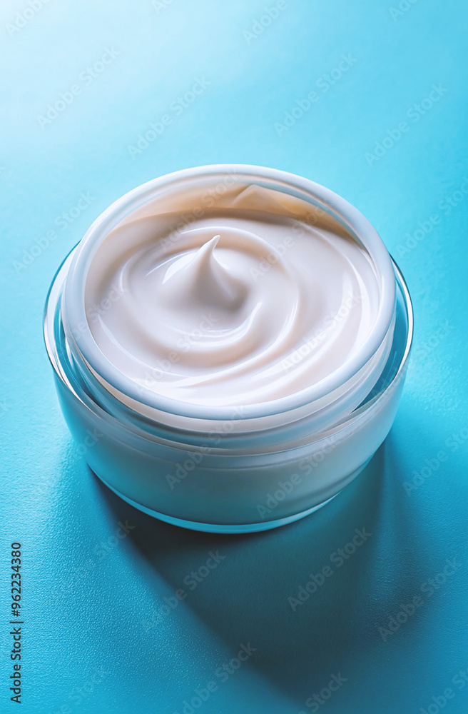 cosmetic cream texture on blue background cosmetic cream texture on blue background