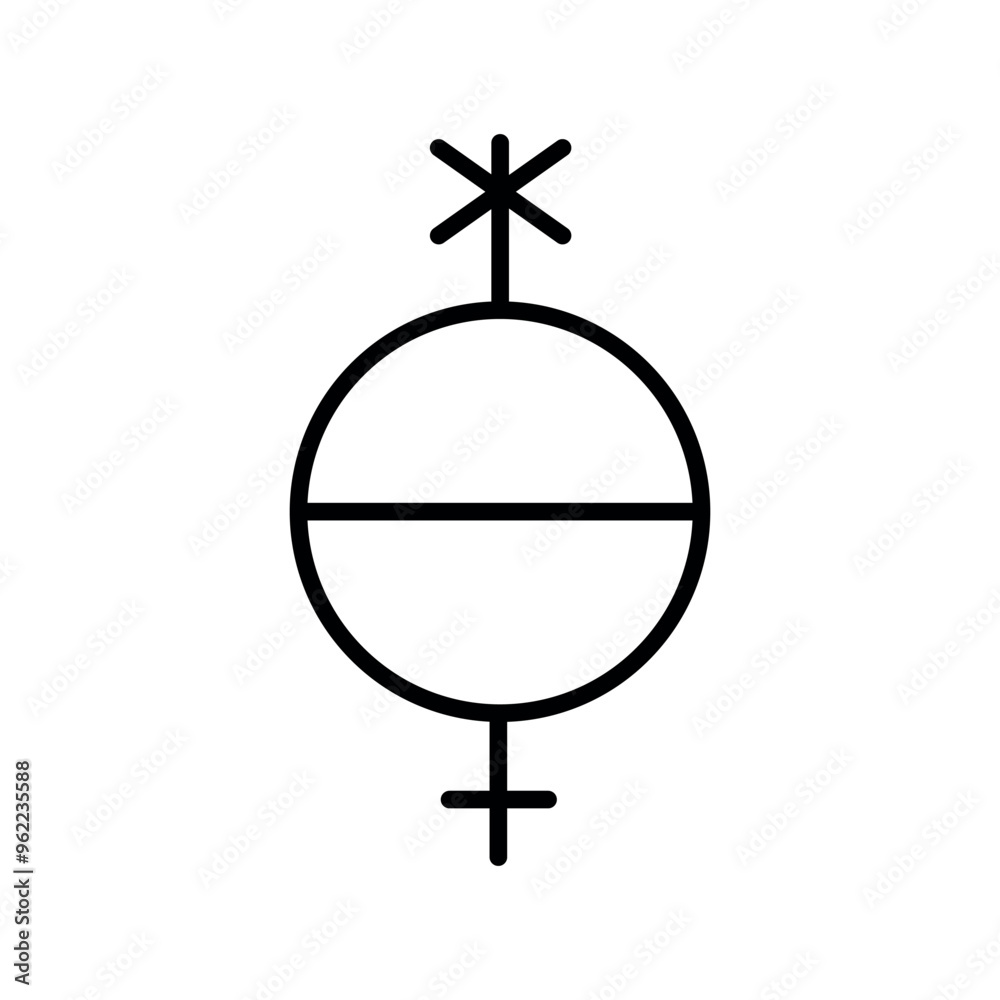 Pangenderness line icon. Vector isolated element. Pangenderness line icon. Vector isolated element.