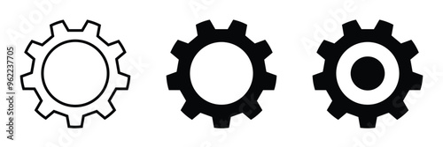 setting vector Icon , gear icon on white background eps 10.