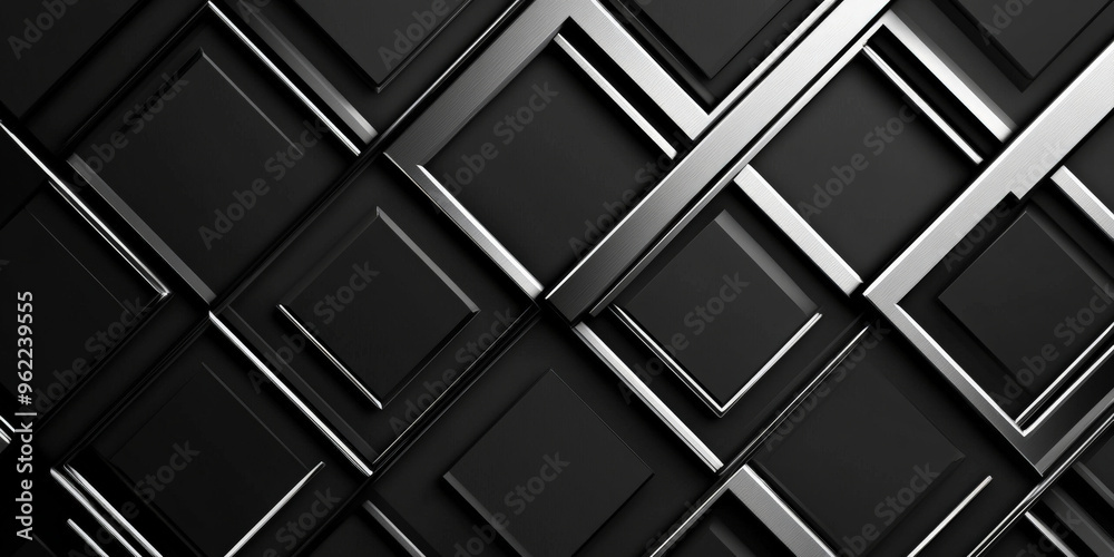 A sleek black and silver geometric pattern with clean lines and diamond shapes, creating a luxurious, modern background. A sleek black and silver geometric pattern with clean lines and diamond shapes, creating a luxurious, modern background.