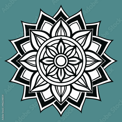 Line Art Mandala Vector Illustration