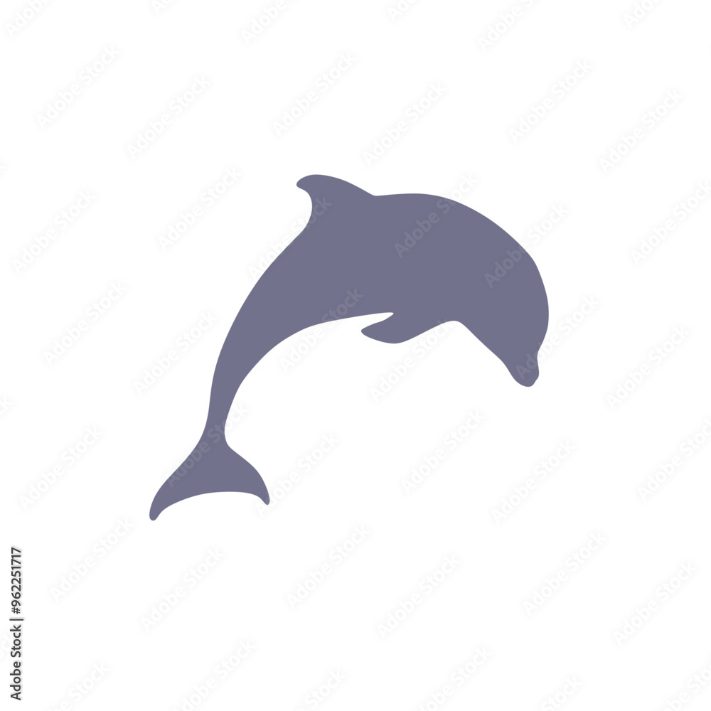 Fototapeta premium dolphin silhouette isolated on white