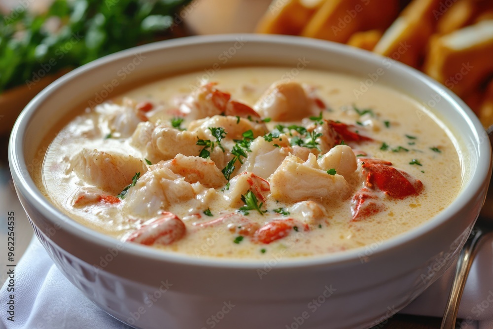 Cream Of Crab Soup. Indulgent Crab Chowder with Creamy Seafood Stew Cream Of Crab Soup. Indulgent Crab Chowder with Creamy Seafood Stew