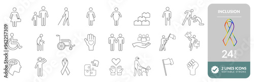 Set of icons about inclusion and diversity. see more on our profile.