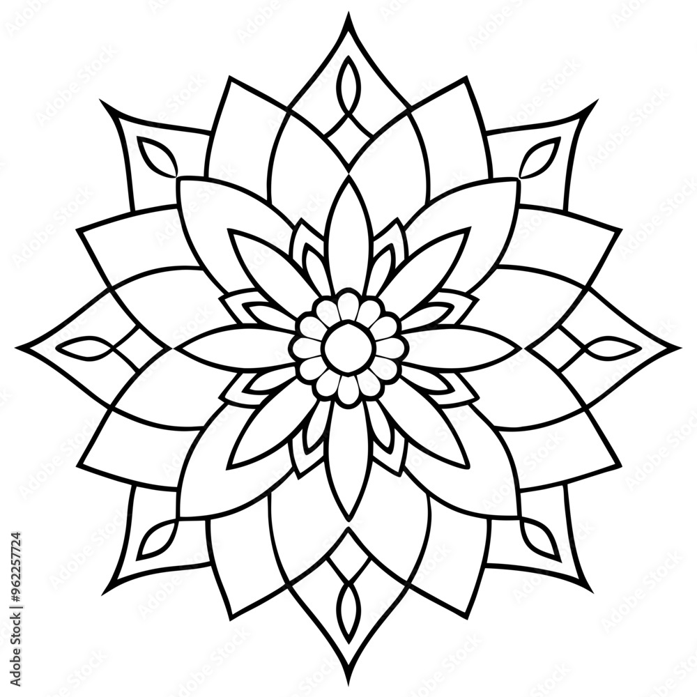 Mandala Line Art Vector Design Mandala Line Art Vector Design