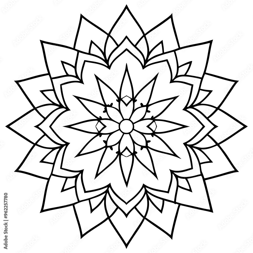Mandala Line Art Vector Design Mandala Line Art Vector Design