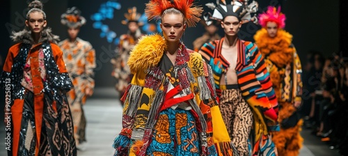 Avant-Garde New Year's Fashion Show: Bold and Creative Outfits on the Runway for Holiday Design photo