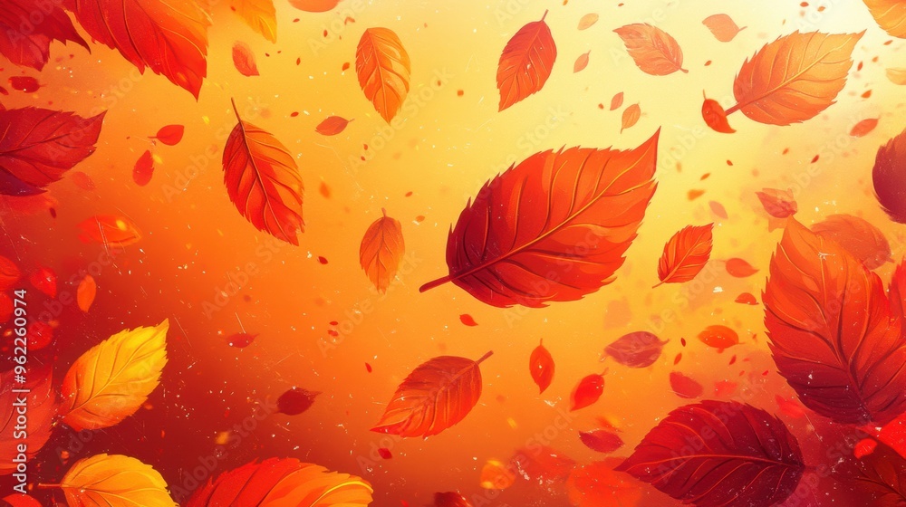 a soft breeze through colorful autumn leaves creates a cozy fall atmosphere, ideal for a postcard mockup concept banner a soft breeze through colorful autumn leaves creates a cozy fall atmosphere, ideal for a postcard mockup concept banner