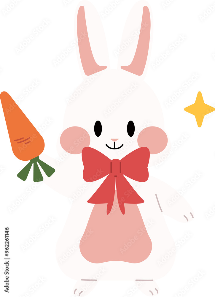 Obraz premium 귀여운 토끼 캐릭터