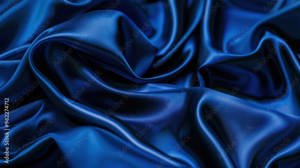 Fototapeta premium Abstract Blue Silk Fabric Texture