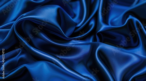 Abstract Blue Silk Fabric Texture