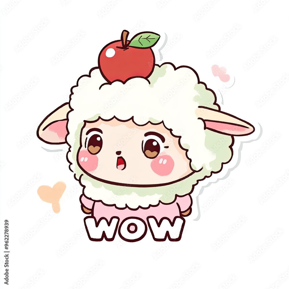 Beautiful Colored Stickers with Sheep Design, Cute Farm Animal Graphic Resource for Creative Project, Ai Generative Beautiful Colored Stickers with Sheep Design, Cute Farm Animal Graphic Resource for Creative Project, Ai Generative