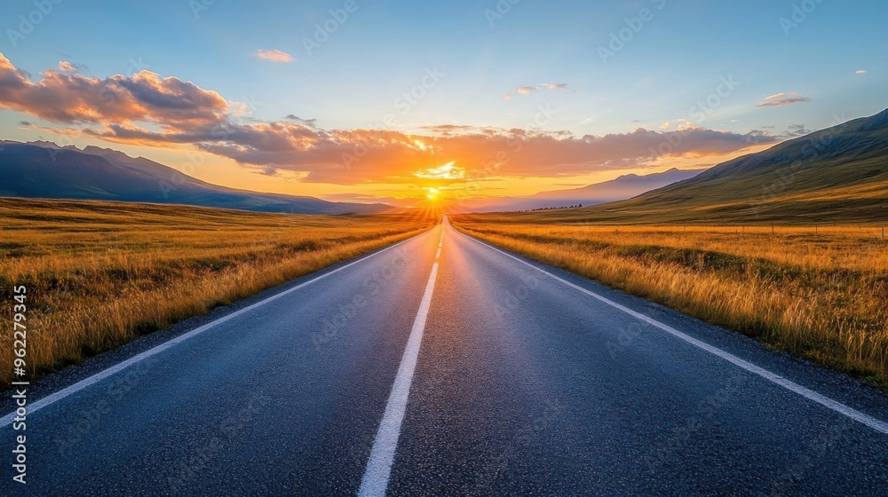 Fototapeta premium A scenic road stretching into the distance