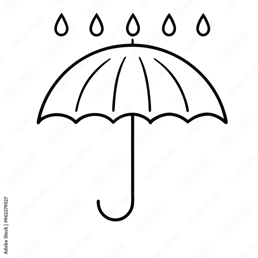 Vector silhouette of a Umbrella Icon Style, white background,
Vector silhouette of a Umbrella Icon Style, white background,
