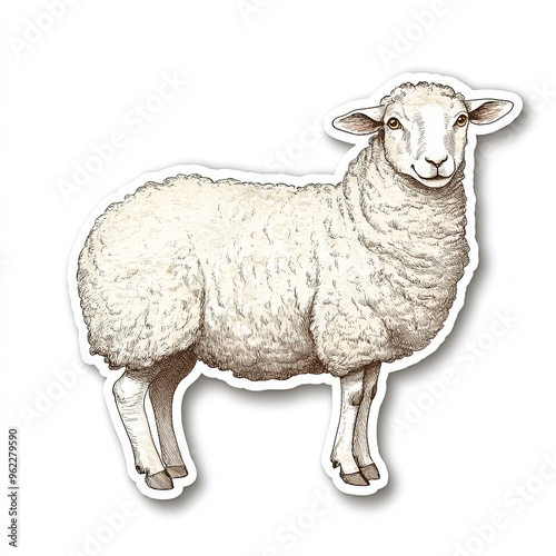 Wallpaper Mural Beautiful Colored Stickers with Sheep Design, Cute Farm Animal Graphic Resource for Creative Project, Ai Generative Torontodigital.ca